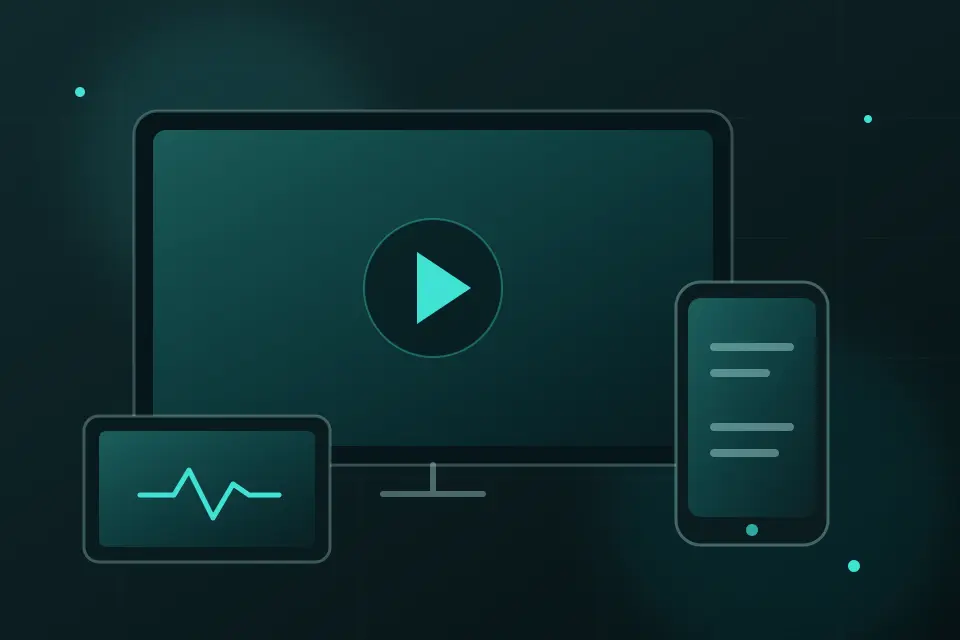 Smart TV, smartphone and computer used to watch IPTV across multiple screens